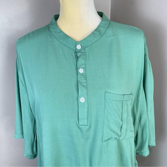 Women Green Buttons Front Sz 2XL Top - Picture 4 of 9